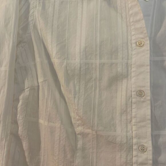 J.McLaughlin white square textured collared button up 4 - Picture 4 of 10